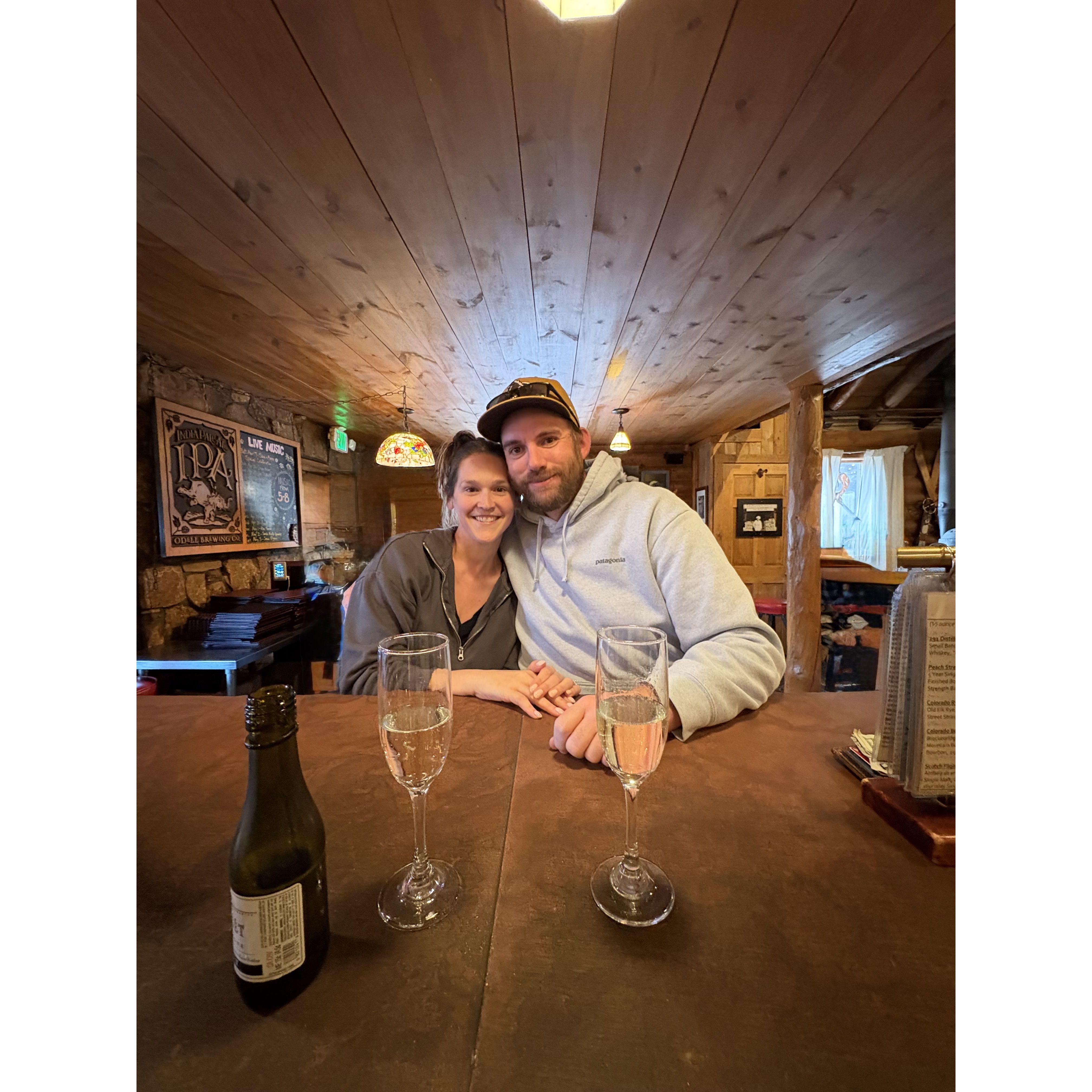 Our first dinner as an engaged couple!