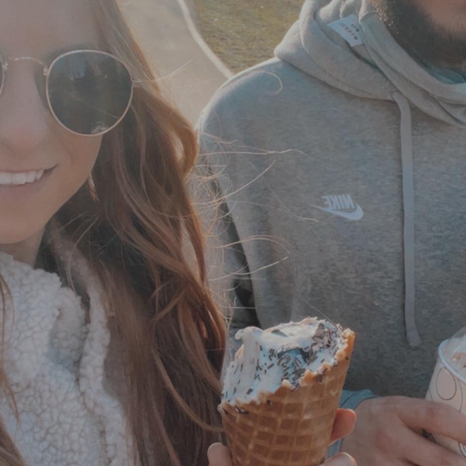 On a walk to our favorite ice cream place—2022
