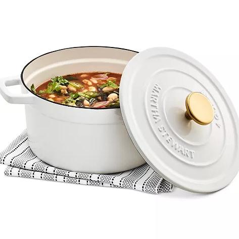 Martha Stewart Collection 4-Qt. Enameled Cast Iron Round Dutch Oven, Created for Macy's
