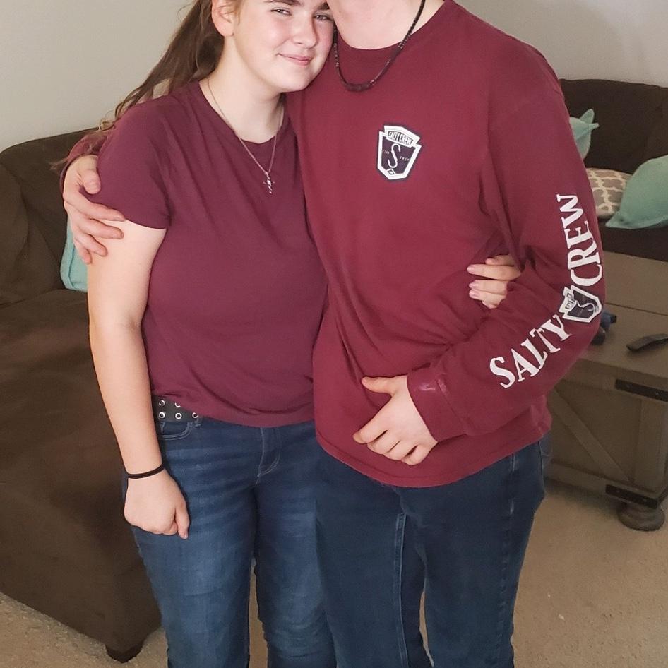 Our first photo together