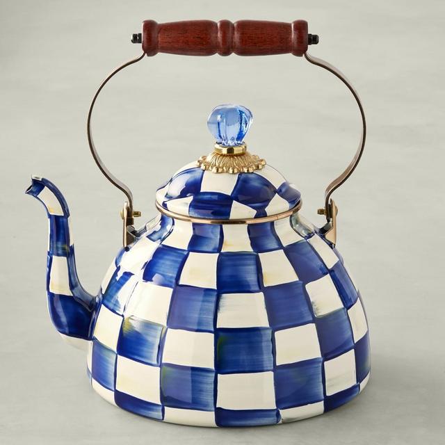 MacKenzie-Childs Royal Check Tea Kettle, 3-Qt.