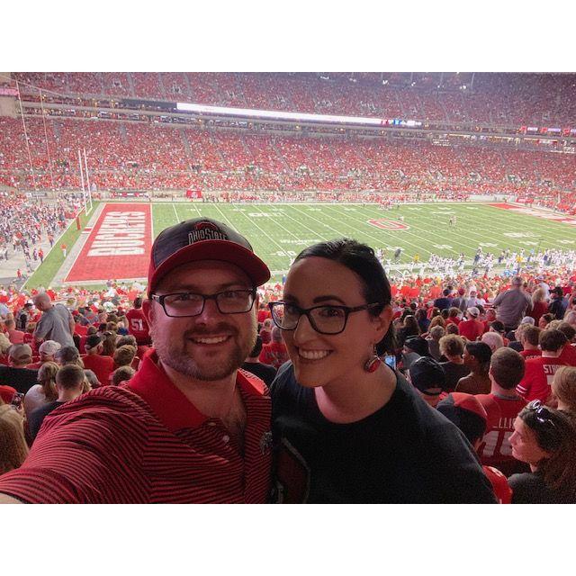 Tom's first OSU game. Go Bucks!