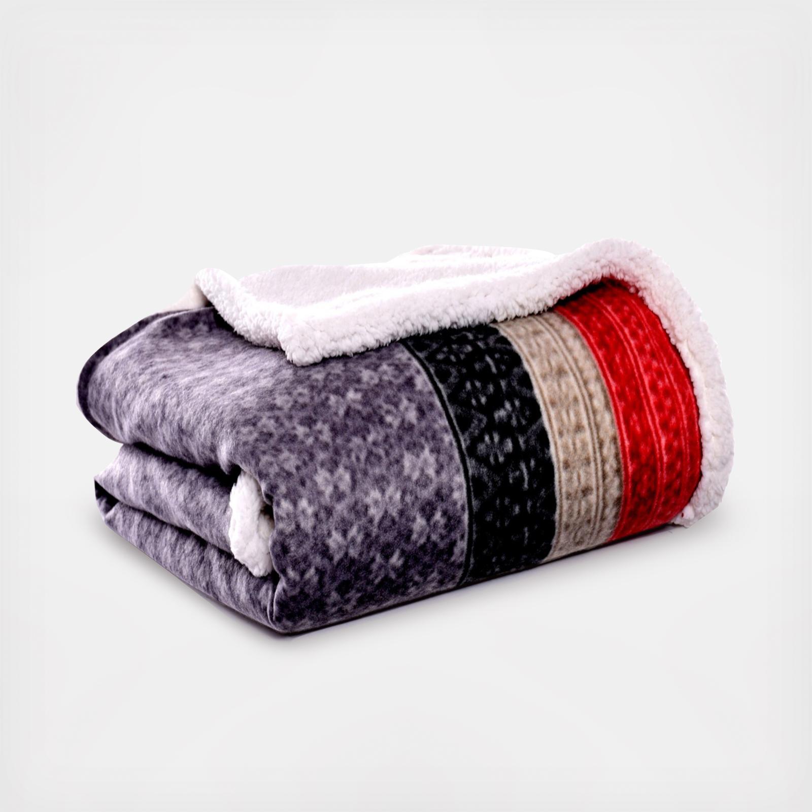 Eddie Bauer, Fair Isle Steel Throw Blanket Zola