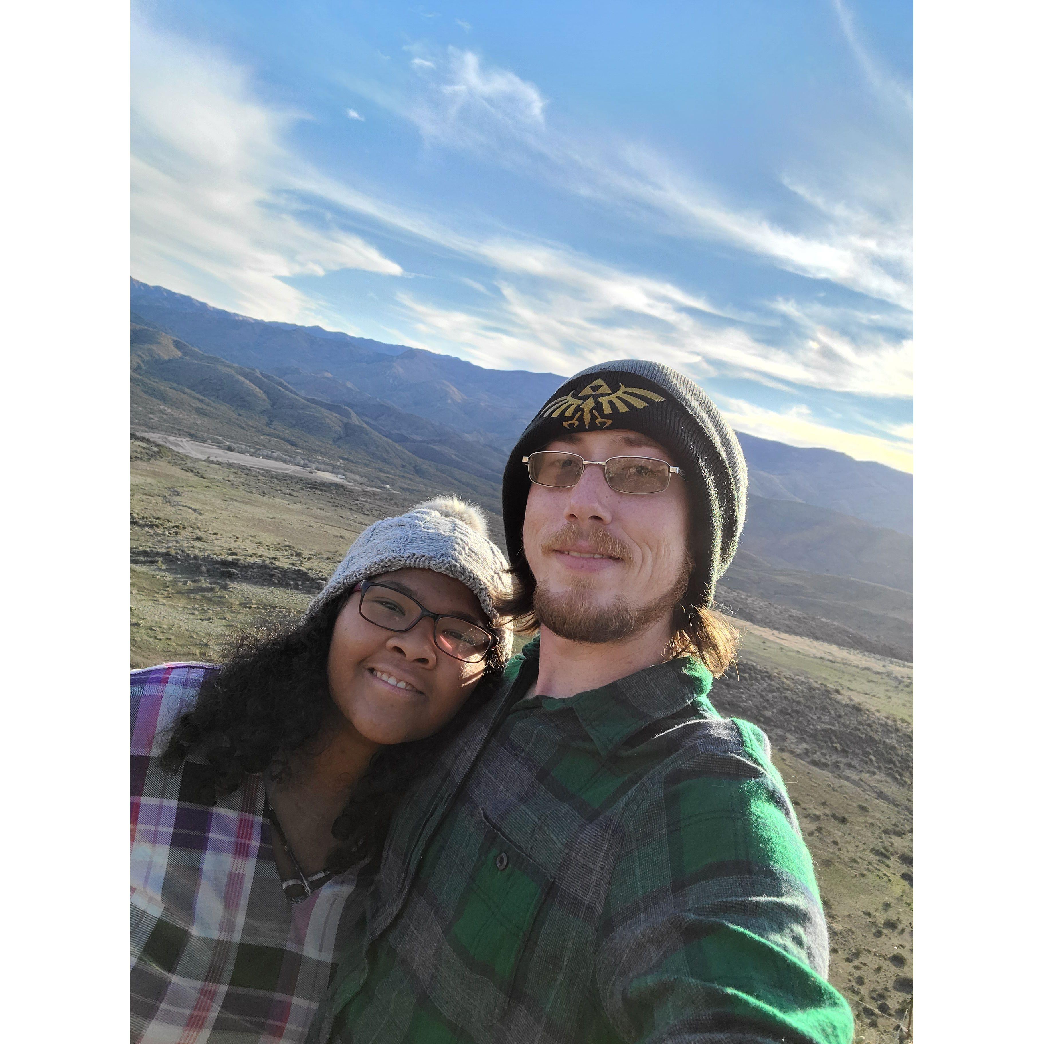 this was taken on sunset point after karson lovingly planed out my birthday, he barrow kelsey's sled and we went to flagstaff looking for cowleys pit for my first sled ride and snowball fight.