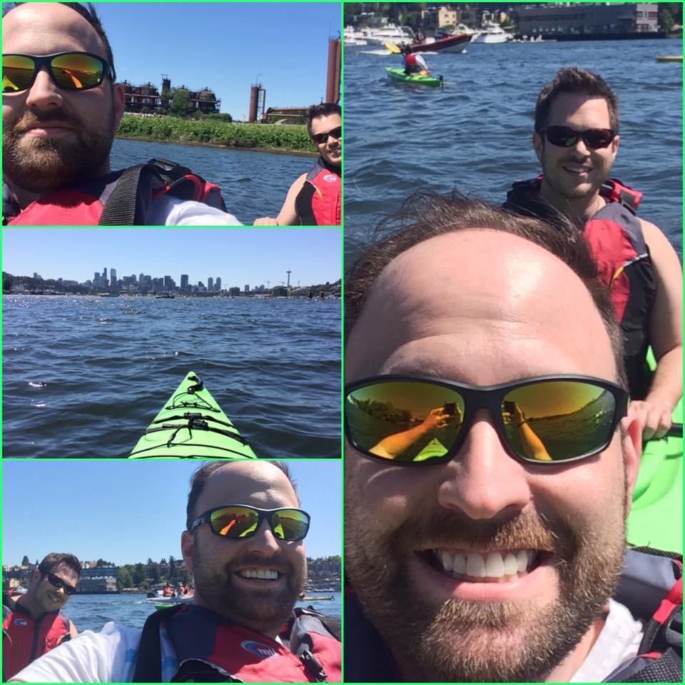 A gorgeous day of kayaking on Lake Union.
