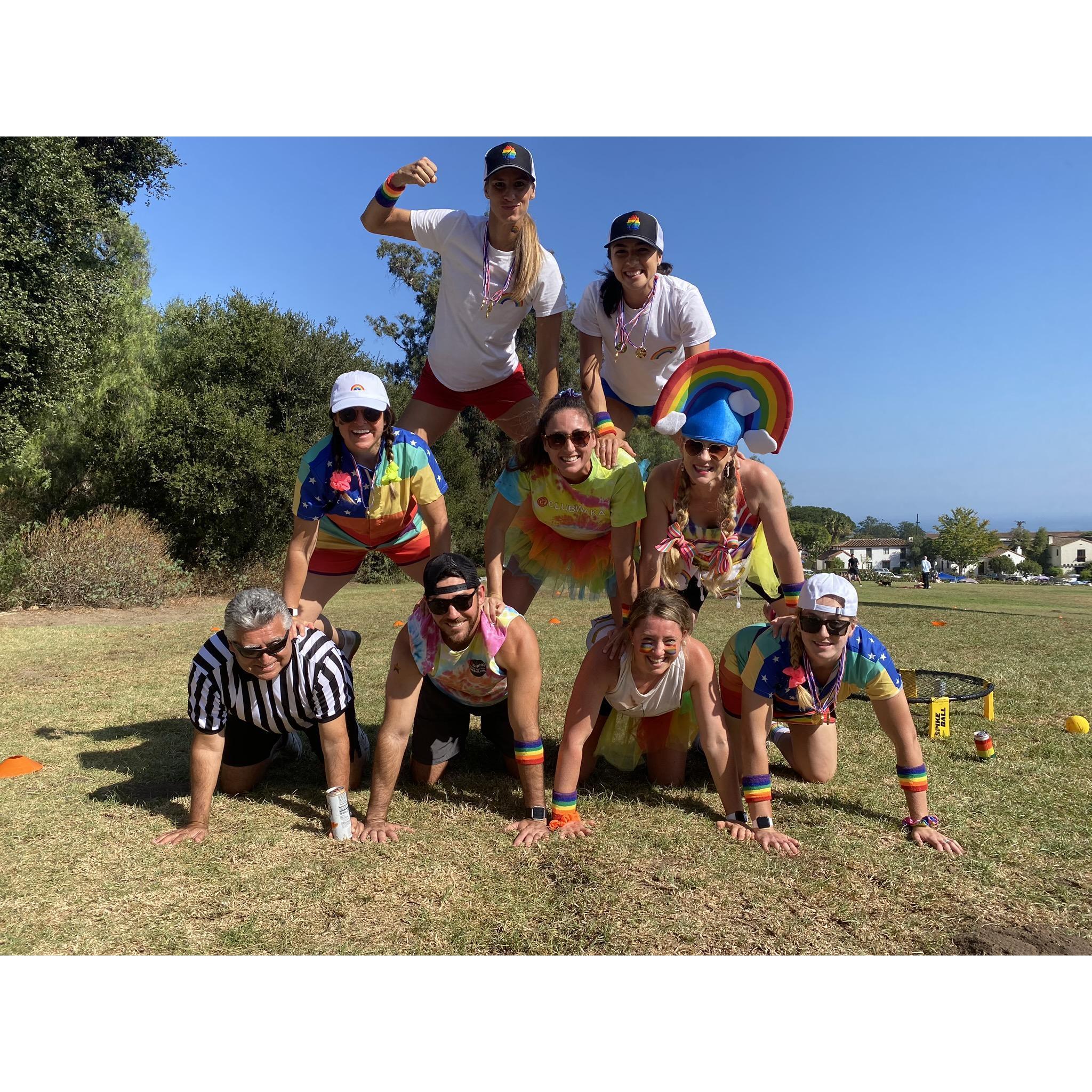 Santa Barbara Mission rainbow games