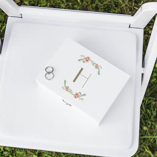 Personalized Floral Wedding Ring Bearer Box