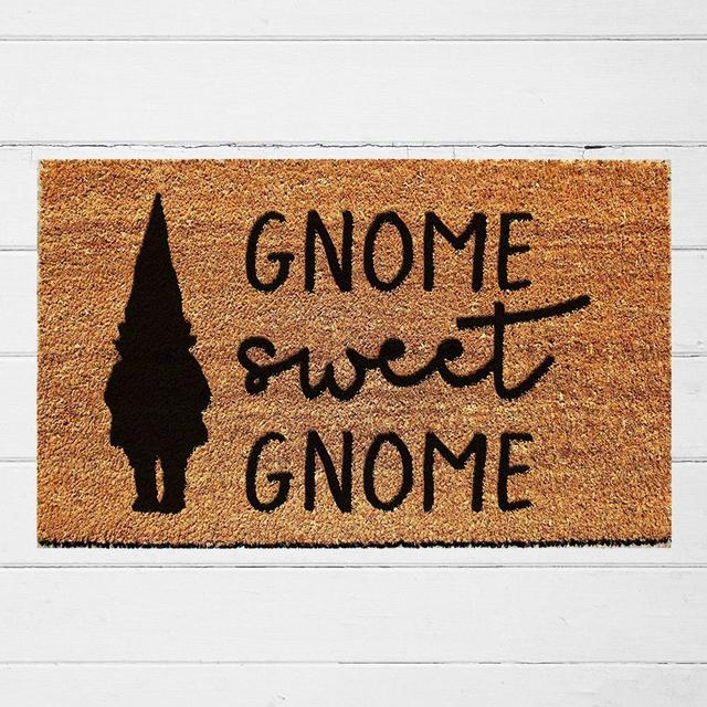Gnome Sweet Gnome Doormat | Welcome Mat | Garden Gnome Decor | Gnome Gift | Housewarming Gift | Custom Doormat | Hand Painted