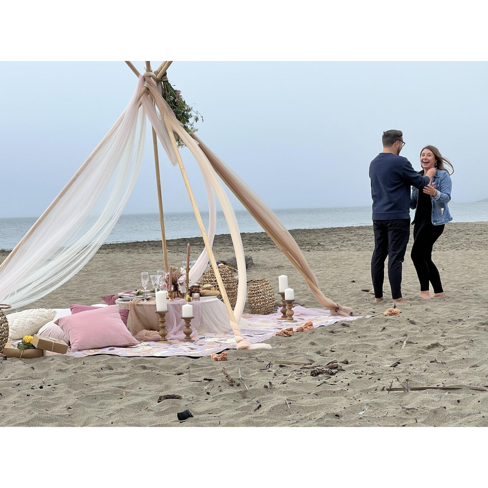 Emma was totally surprised when Teddy proposed to say the least!