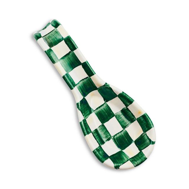MacKenzie-Childs Emerald Check Spoon Rest