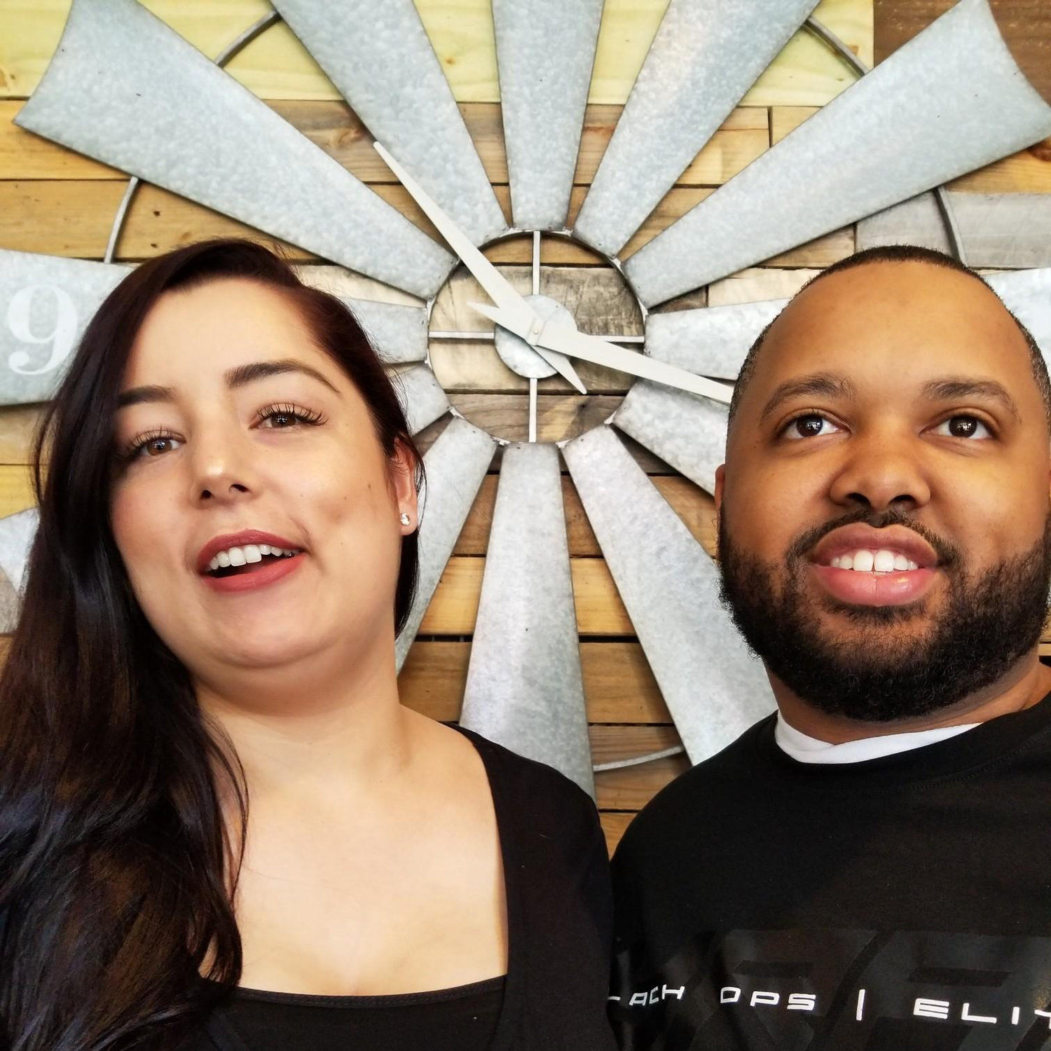 The infamous wood pallet wall in our new home church. This is where our love for eachother and for God has started to grow tremendously! God has done wonders in our marriage through this church and our family!
