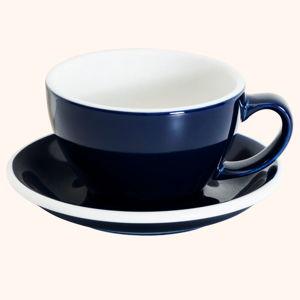 Set of 1 x 10oz. Cafe Latte Cup and Saucer - Denim