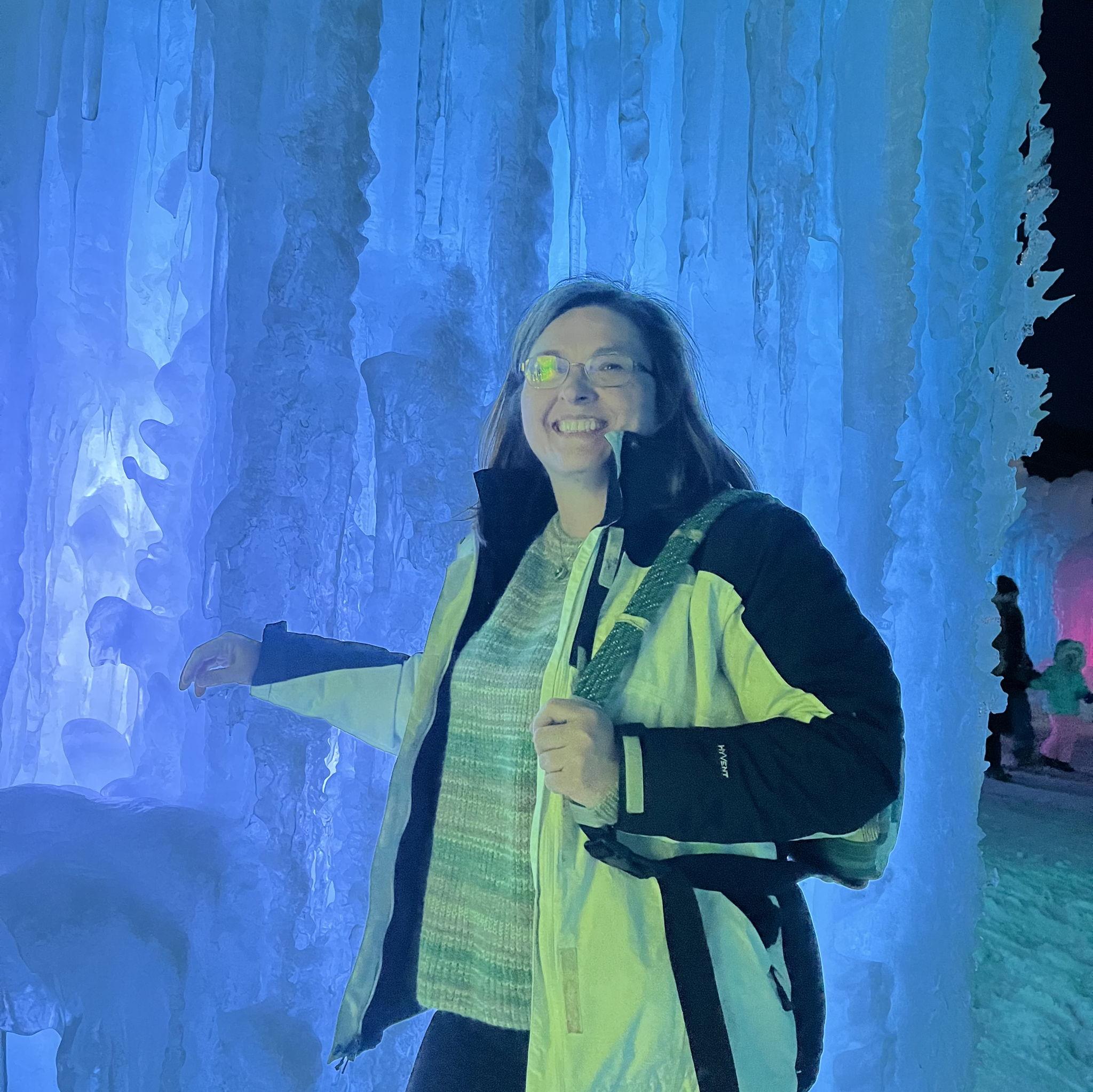 An ice castle journey.