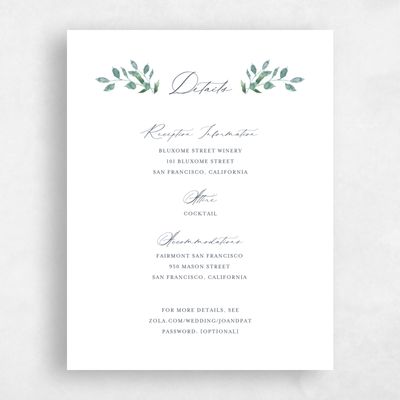 Grayed Navy, White Wedding Enclosure - Blosser