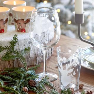 Deer Friends Holiday Wine Glass, Set of 6
