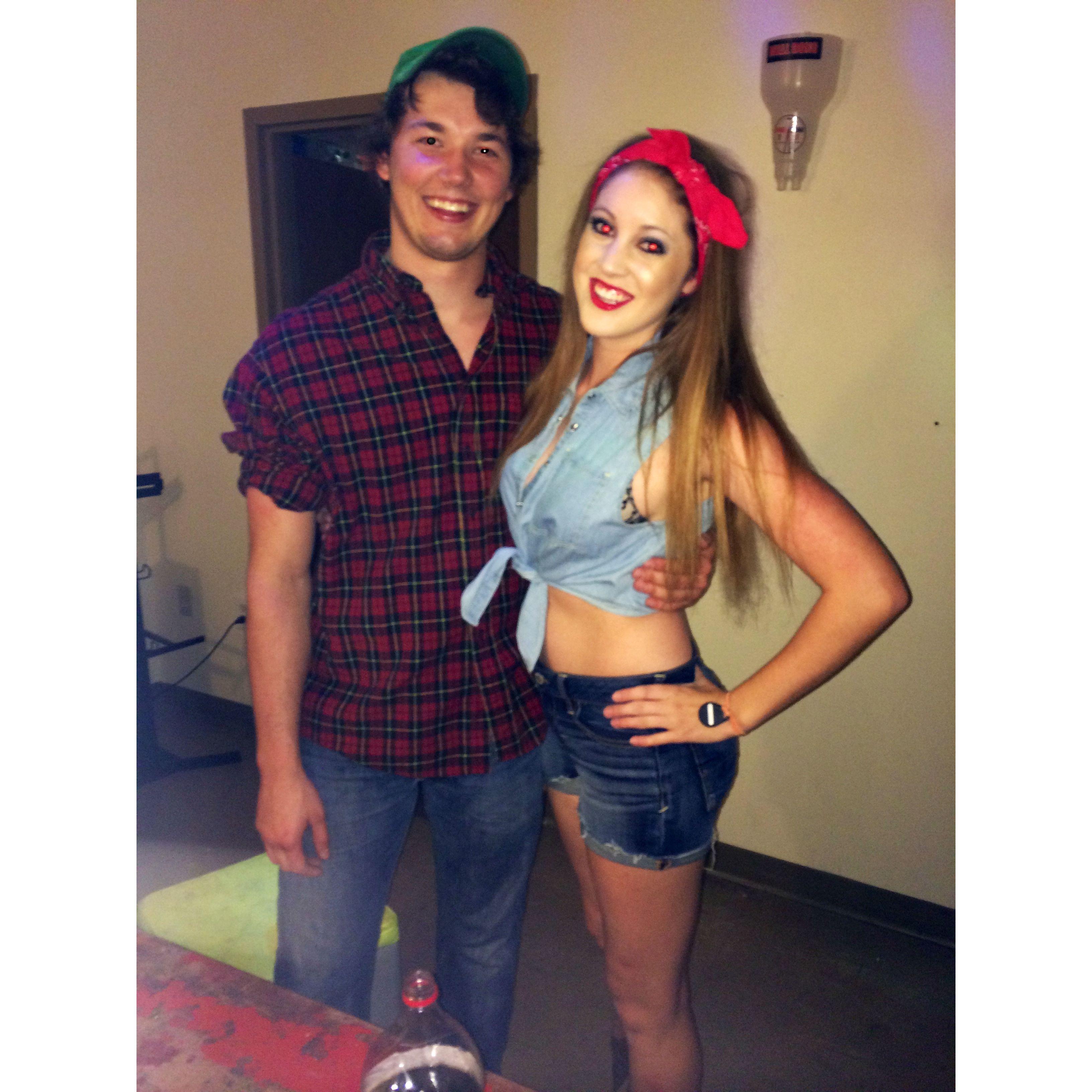 Our very first picture together at a country-themed party