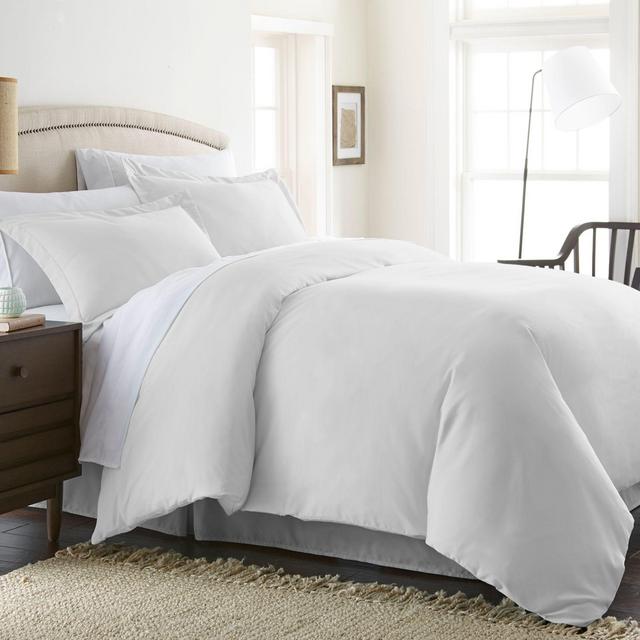 Solid King Duvet Cover Set in White