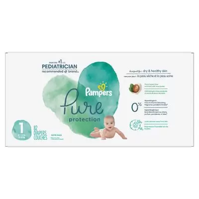 Pampers® Pure Protection Size 1 82-Count Disposable Diapers