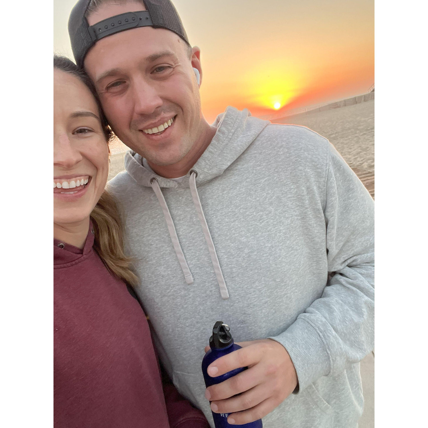 A favorite hobby: running at the beach