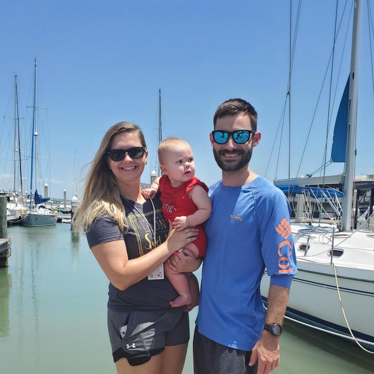 Corpus Christi with niece Brooklyn in July 2020, the same weekend Matt proposed!