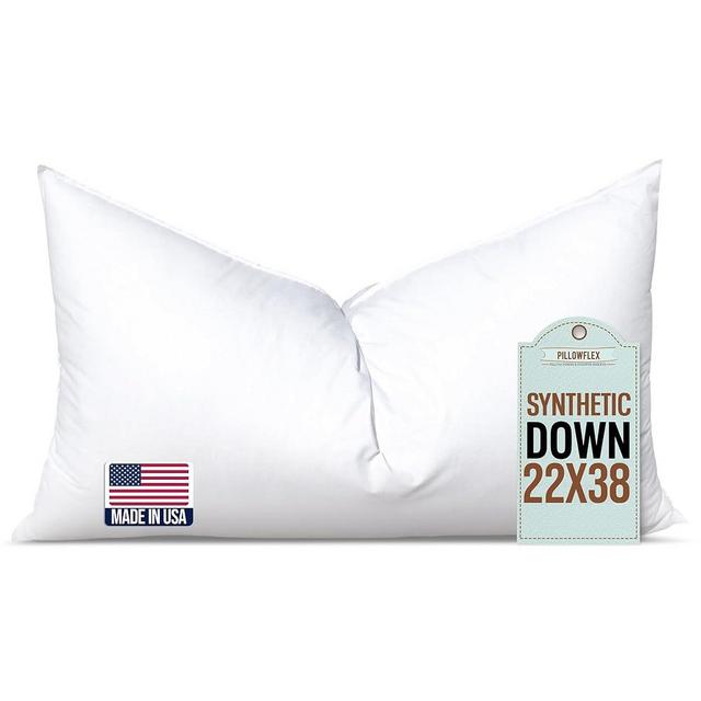 Pillowflex Synthetic Down Pillow Insert - 22x38 Down Alternative Pillow, Ultra Soft Oversized King Bed Sleeping Pillow, Large Rectangle Sham - 1 Decorative Pillow Form