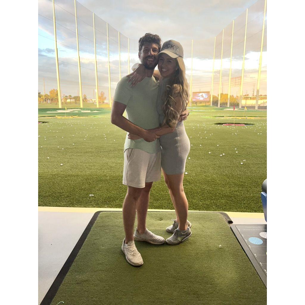 Wendy and Jason's very first golf date at Top Golf