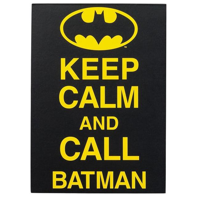 Silver Buffalo Warners Bros DC Comics Batman “Keep Calm” Sign, 5" x 7" x 1.5"