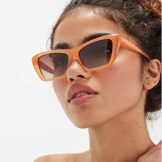 Cate Polarized Winged Rectangle Sunglasses