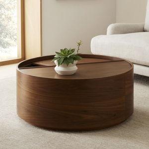 West Elm Round Storage Coffee Table (36")