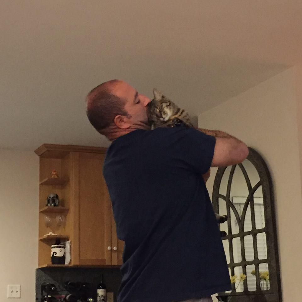 Sophie approves of this guy - "he gives me treats!"