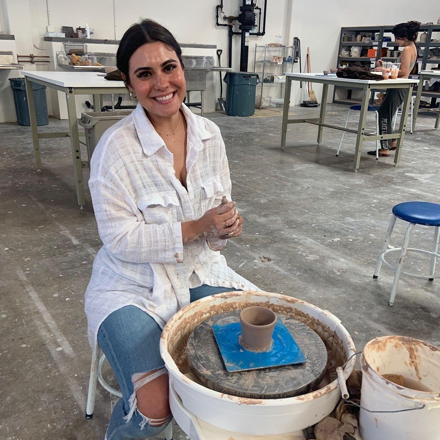our first date making pottery
