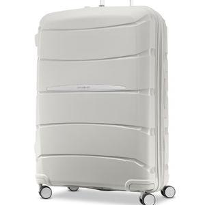 Stone Grey Outline Pro Large Spinner | Checked Luggage | Samsonite (For the Bride)
