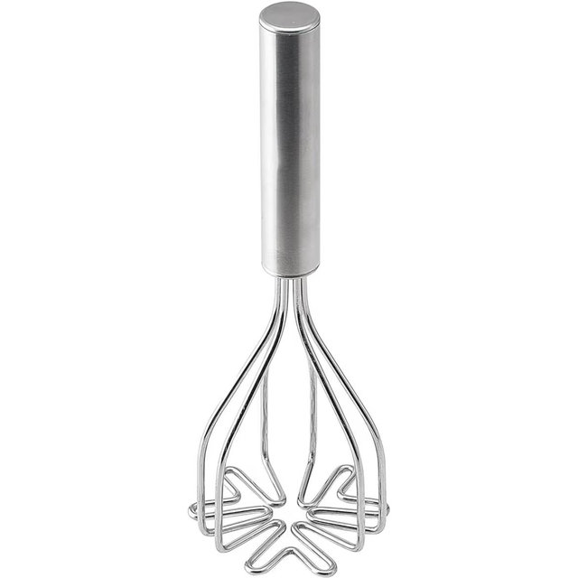 HIC Kitchen 2-In-1 Mix N’Masher Potato Masher, 18/8 Stainless Steel, For Potatoes, Vegetables, Fruits, Guacamole, Baby Food, And Eggs