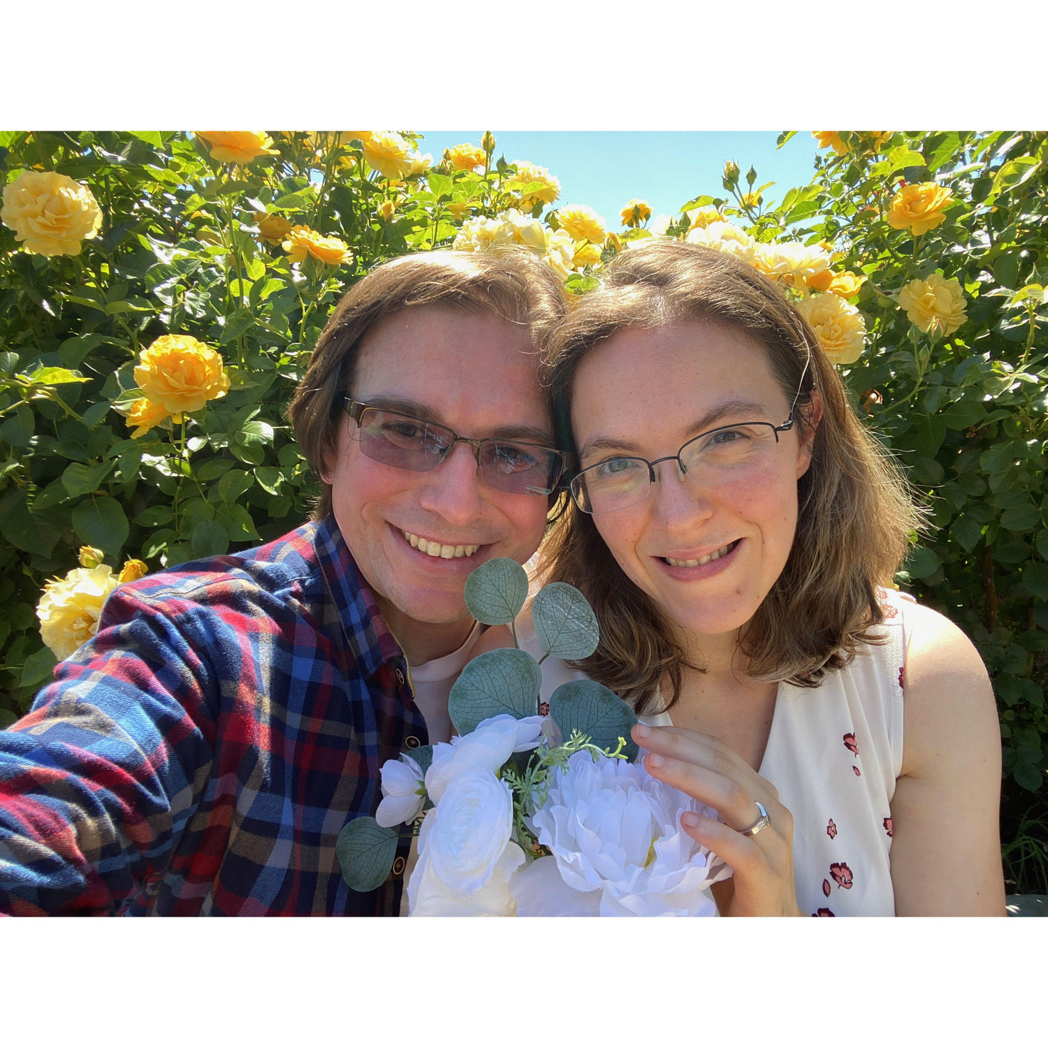Blossoming love in the San Jose Rose Garden!