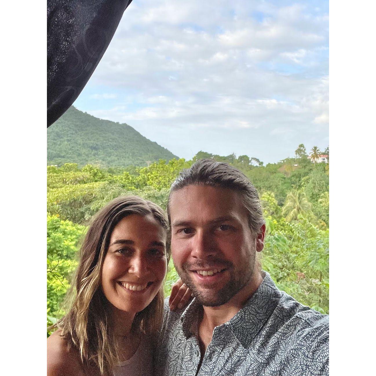 Pic from our tree house in Santa Marta, Colombia (July 2022)