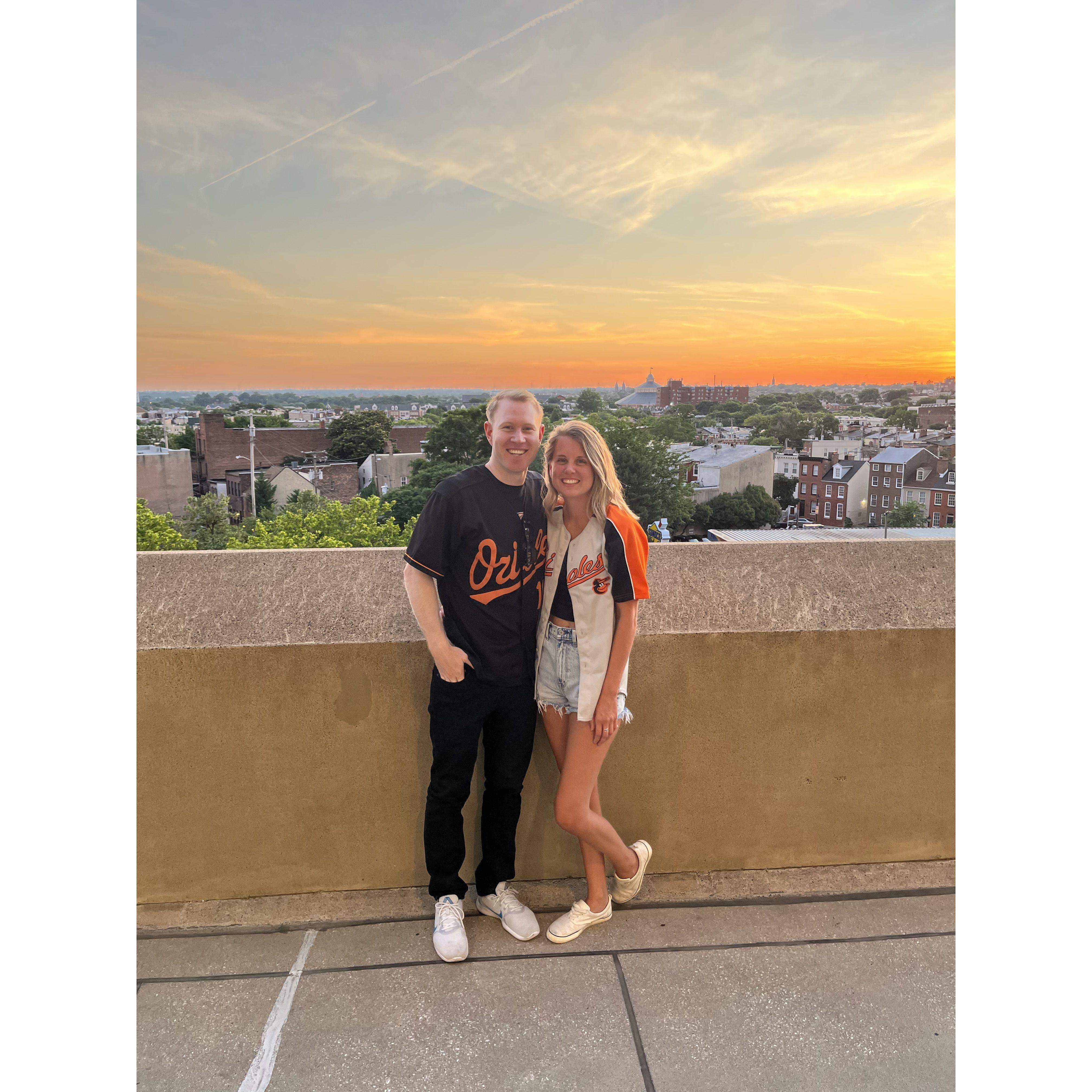 Our first picture together...taken at Camden Yards.