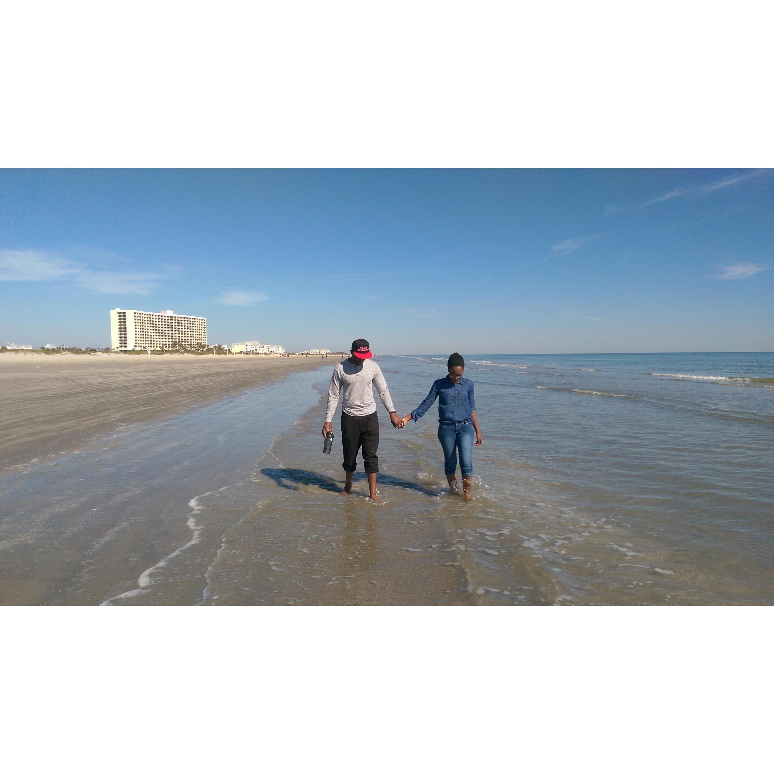 A morning on the beach.