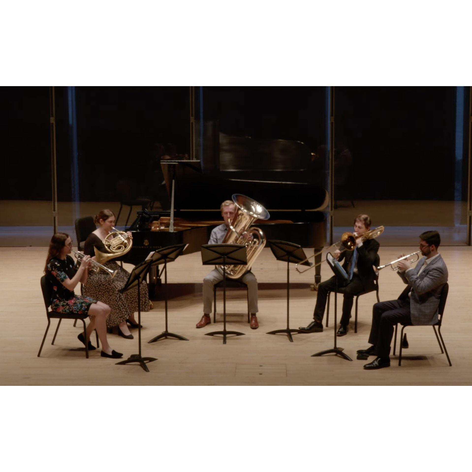 Performing together on Aaron's final master's recital, on which he played all music he composed himself. March 2024