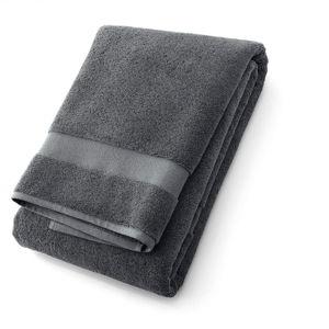Organic Turkish Cotton Slate Grey Bath Towel + Reviews | Crate & Barrel