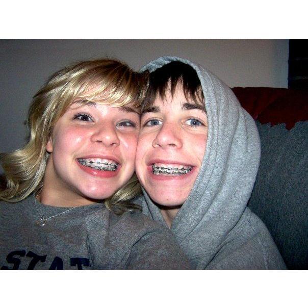 We always got our bands on our braces with matching colors.