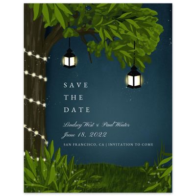 Blue Country Wedding Digital Save the Date - Marietta Classic