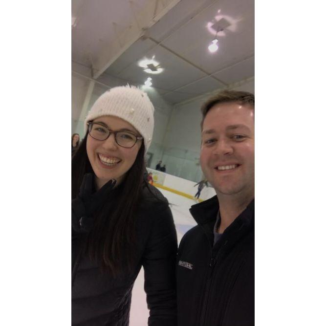 A common winter date for us involved ice skating! All nervous laughter when Katie is literally out of her element - ice water.
