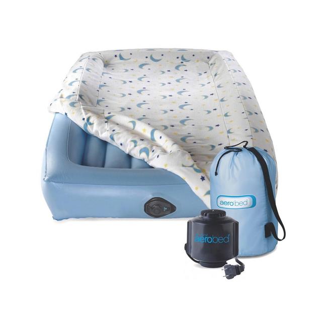 Coleman Kids Air Mattress with Safety Bumpers with Electrical Pump - Blue