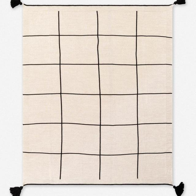 Meredith Throw, Beige and Black