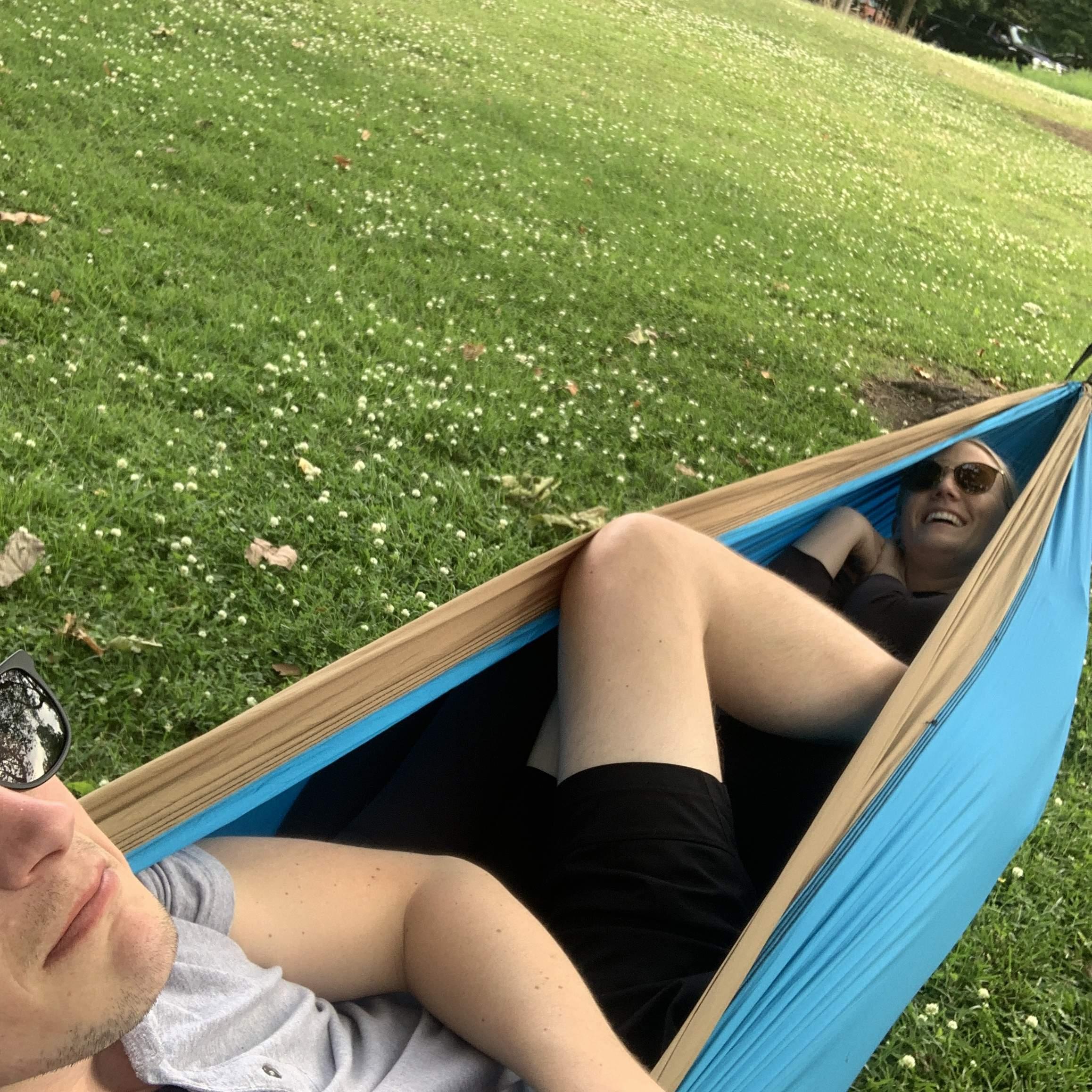 The "double-nest" hammock experience did not go so well 
