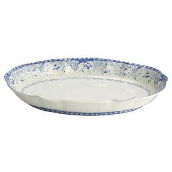 Mottahedeh Virginia Blue Oval Serving Dish