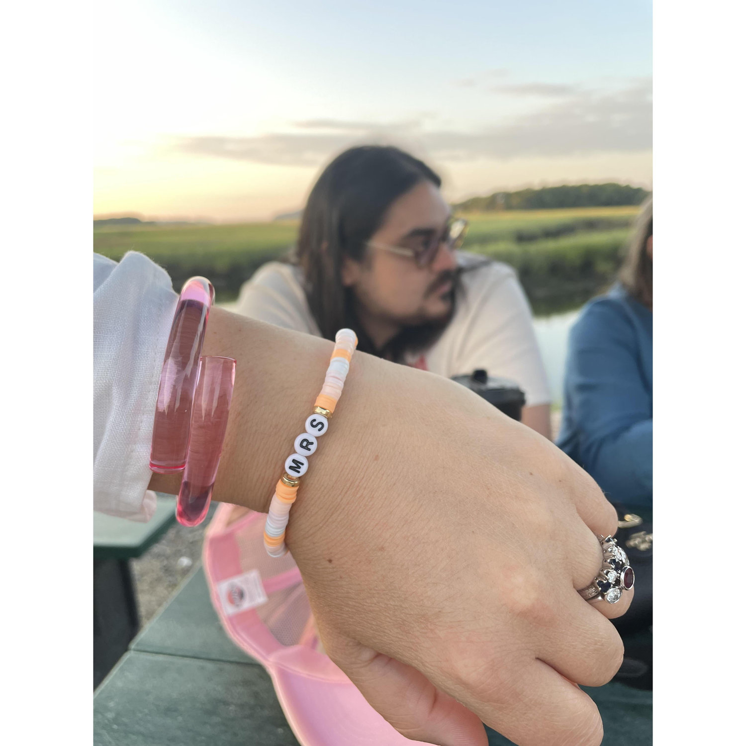 Bracelet made by Merrill's super cool and amazing cousin, Adrienne <3