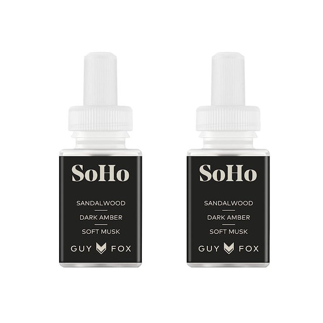 Pura and Guy Fox - Fragrance for Smart Home Air Diffusers - Room Freshener - Aromatherapy Scents for Bedrooms & Living Rooms - Odor Eliminator - 2 Pack - SoHo