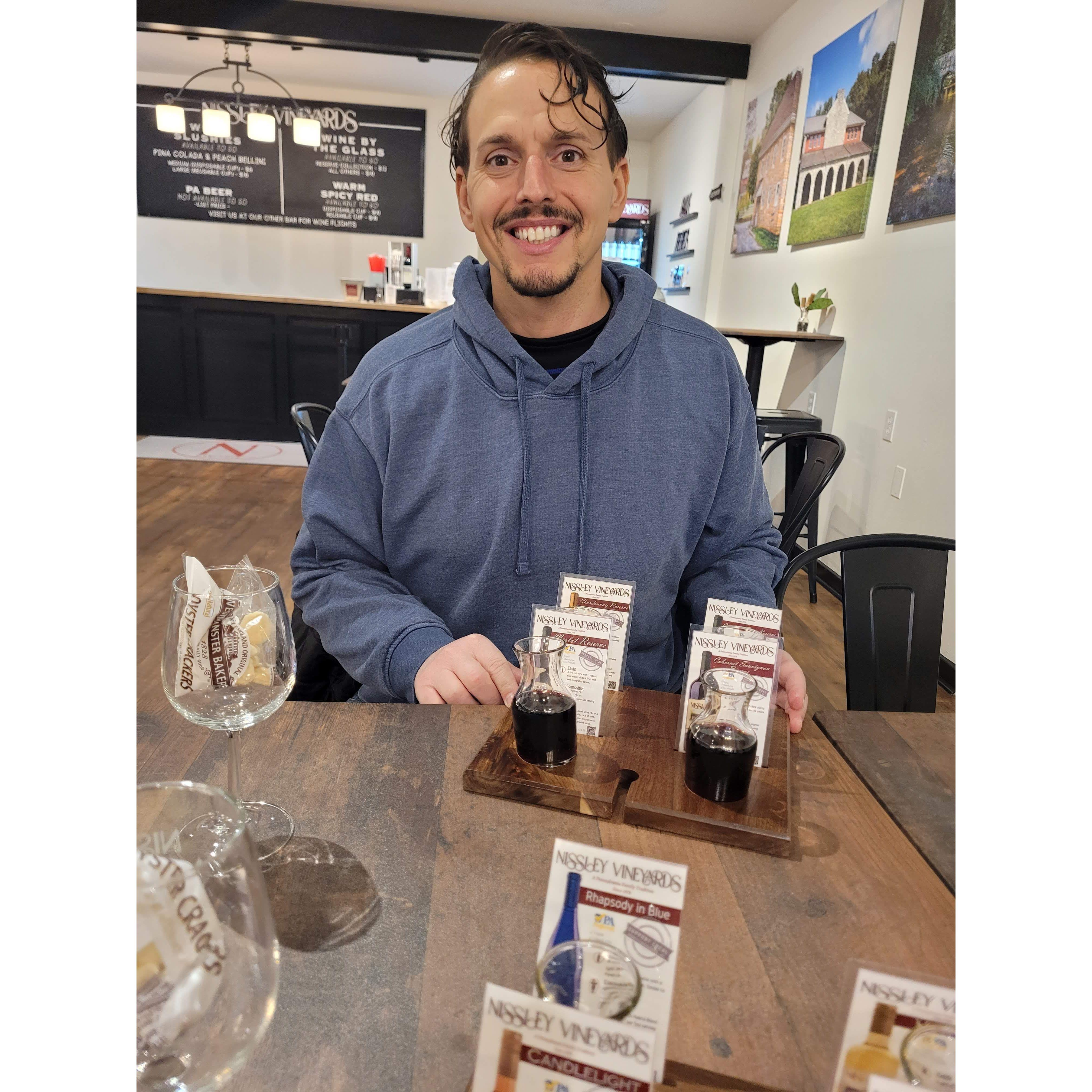 Visiting a Wine bar in Peddler's Village. Feb 2023