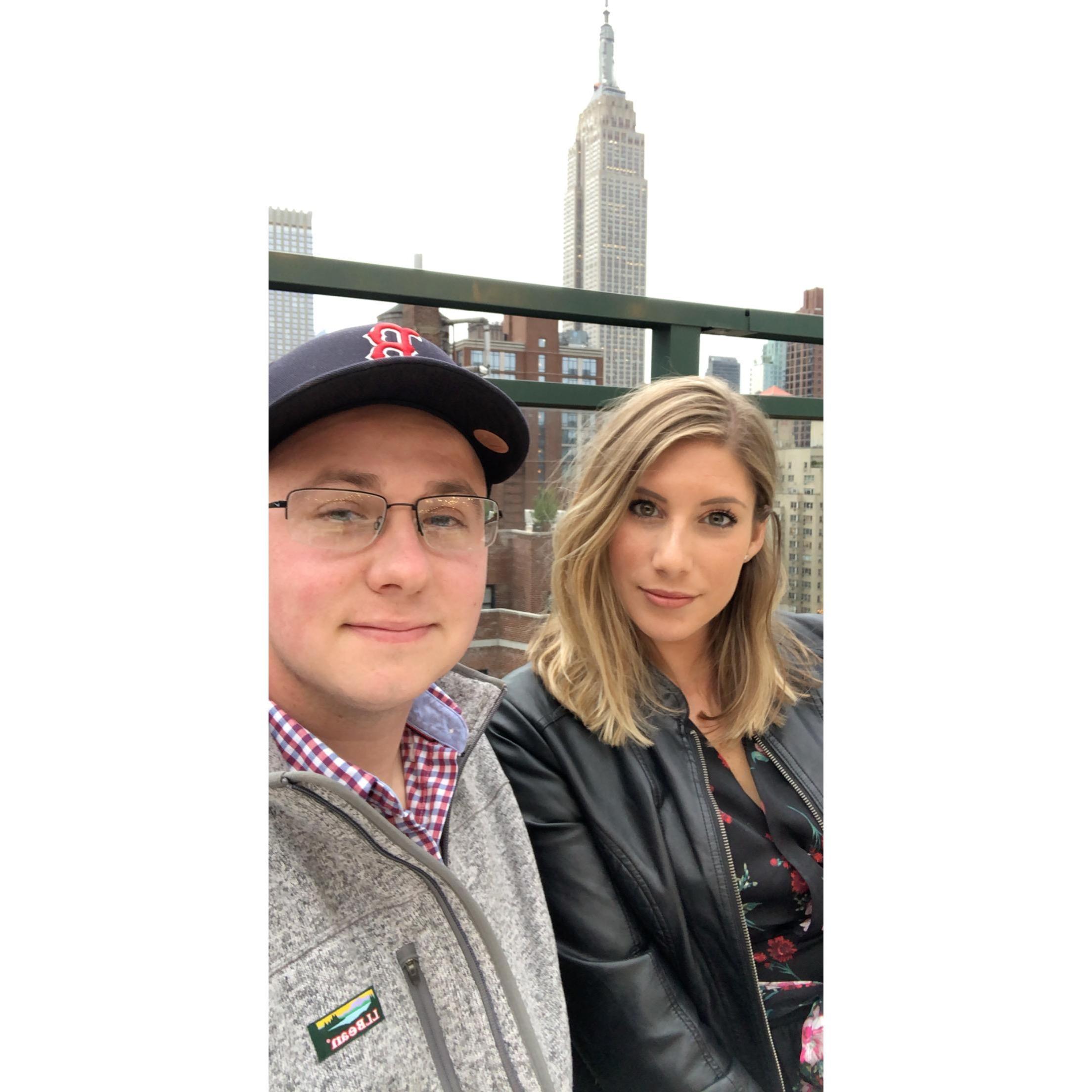 My first visit to New York city!-May 2019 on a rooftop bar over looking the Empire State building!